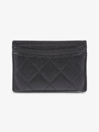 Chanel Card Holder Black Caviar Leather
