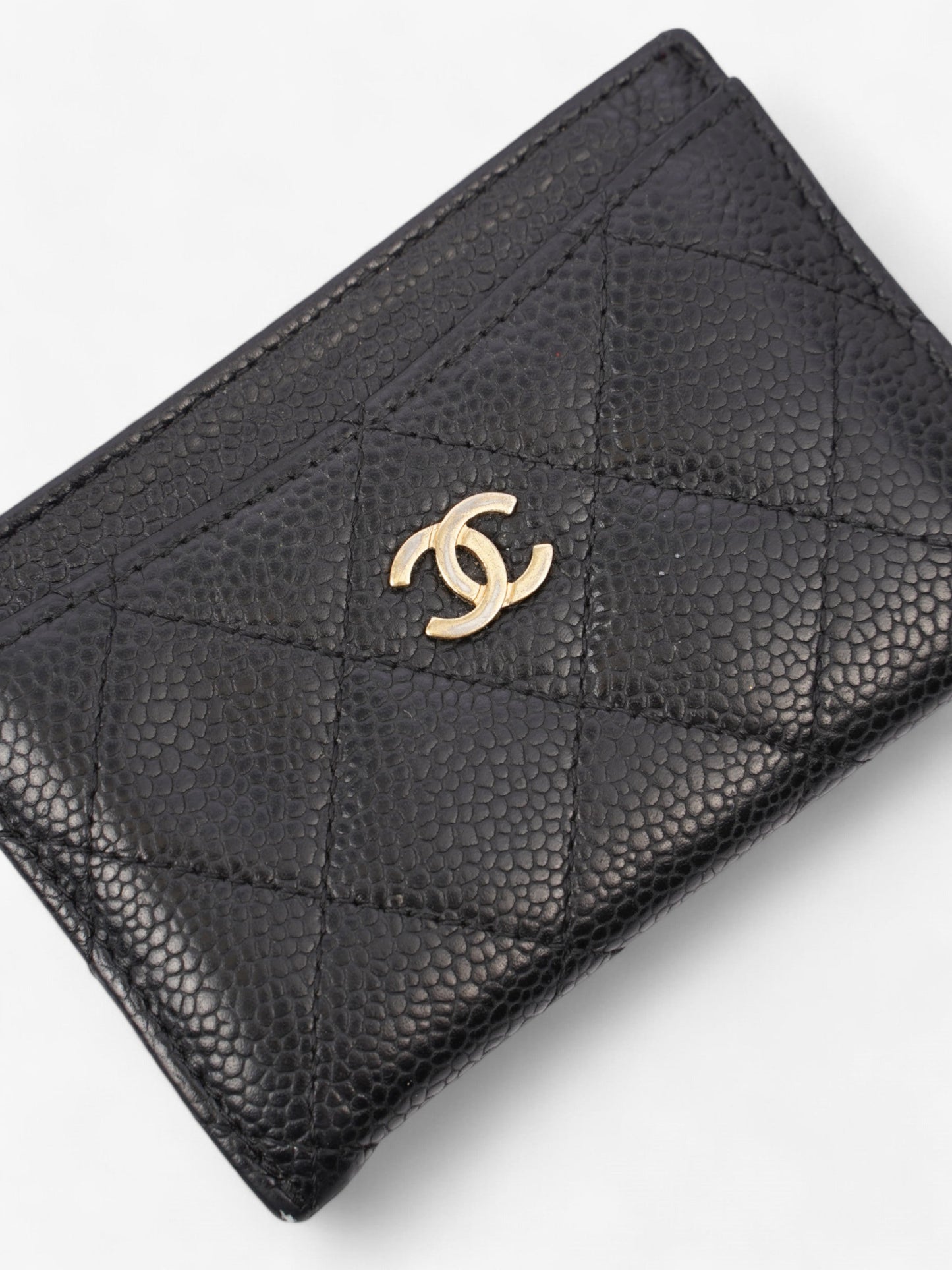 Chanel Card Holder Black Caviar Leather