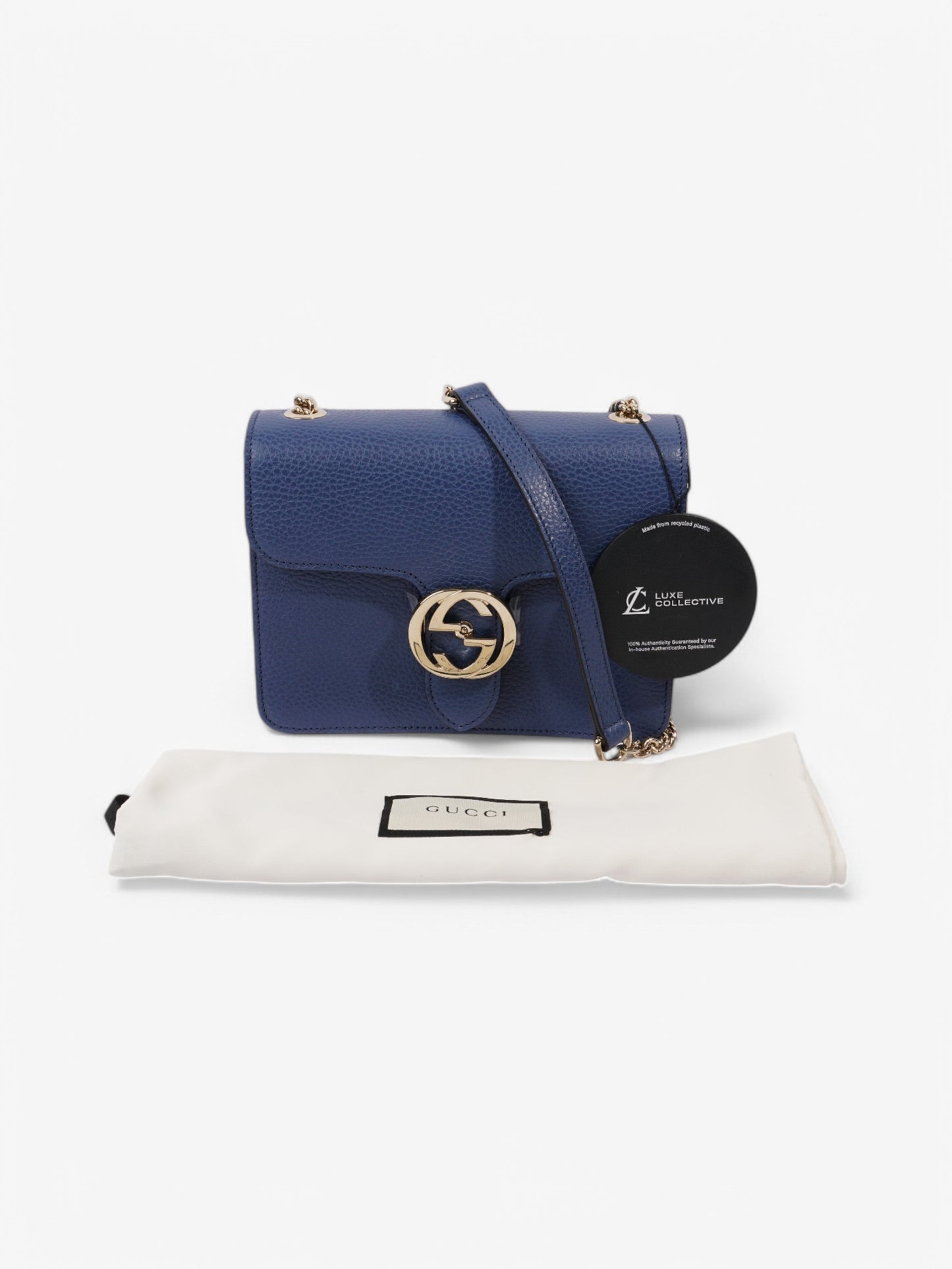 Gucci Dollar Interlocking G Caspian Calfskin Leather Small