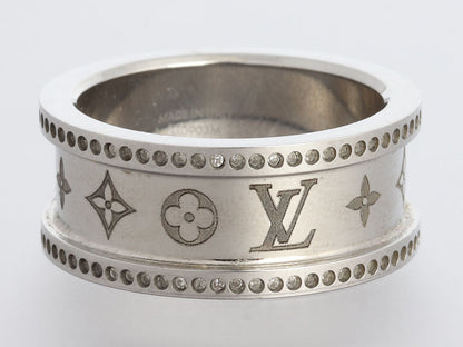 Louis Vuitton Silver Monogram Ring