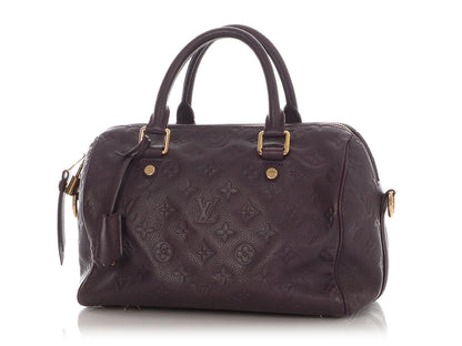 Louis Vuitton Aubergine Empreinte Speedy Bandoulière 25