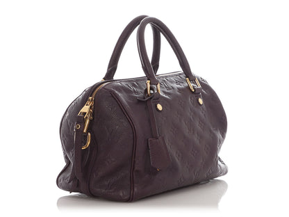 Louis Vuitton Aubergine Empreinte Speedy Bandoulière 25