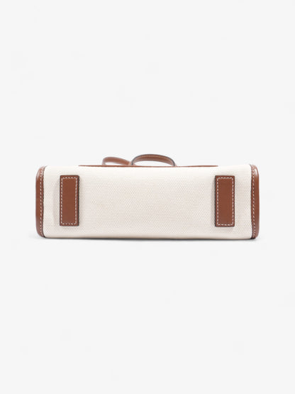 Burberry Freya Horseferry Tote Natural / Tan Cotton Mini