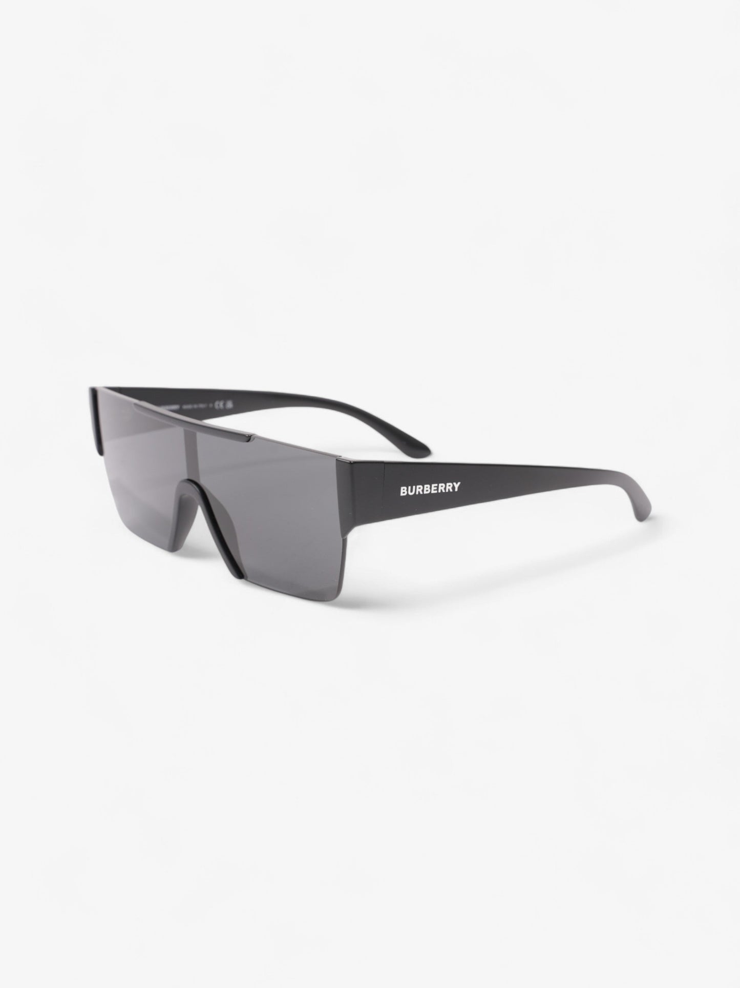 Burberry Shield-Frame Sunglasses Black Acetate 140mm