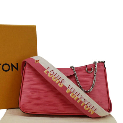 Louis Vuitton Easy Pouch On Strap Epi Leather Shoulder Bag Pouch Pink