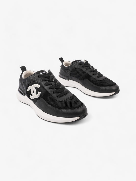 Chanel CC Sneakers Black / White Mesh EU 37.5 UK 4.5