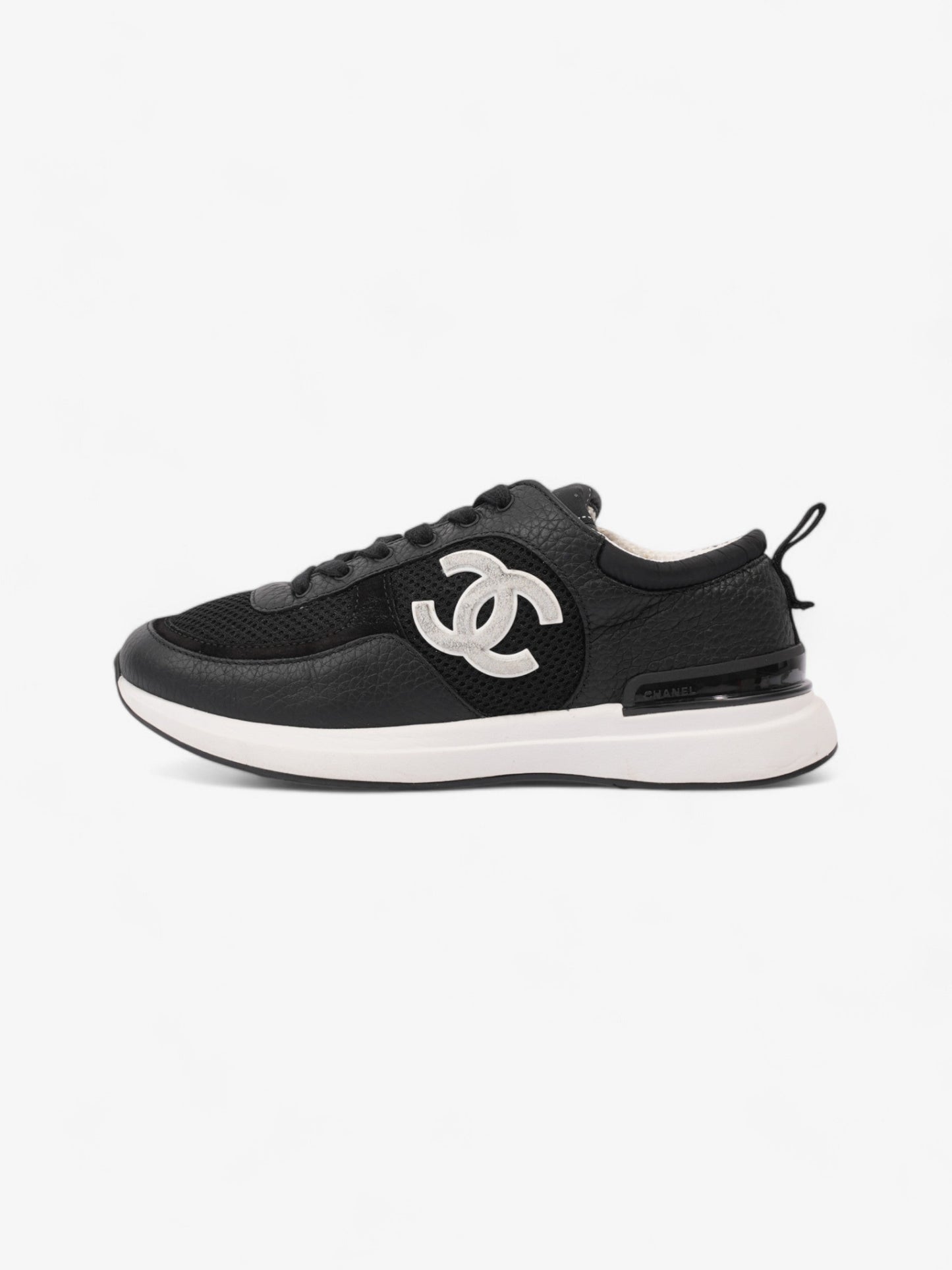 Chanel CC Sneakers Black / White Mesh EU 37.5 UK 4.5