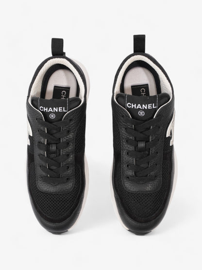 Chanel CC Sneakers Black / White Mesh EU 37.5 UK 4.5