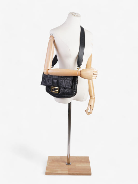 Fendi Baguette Black Lambskin Leather Large