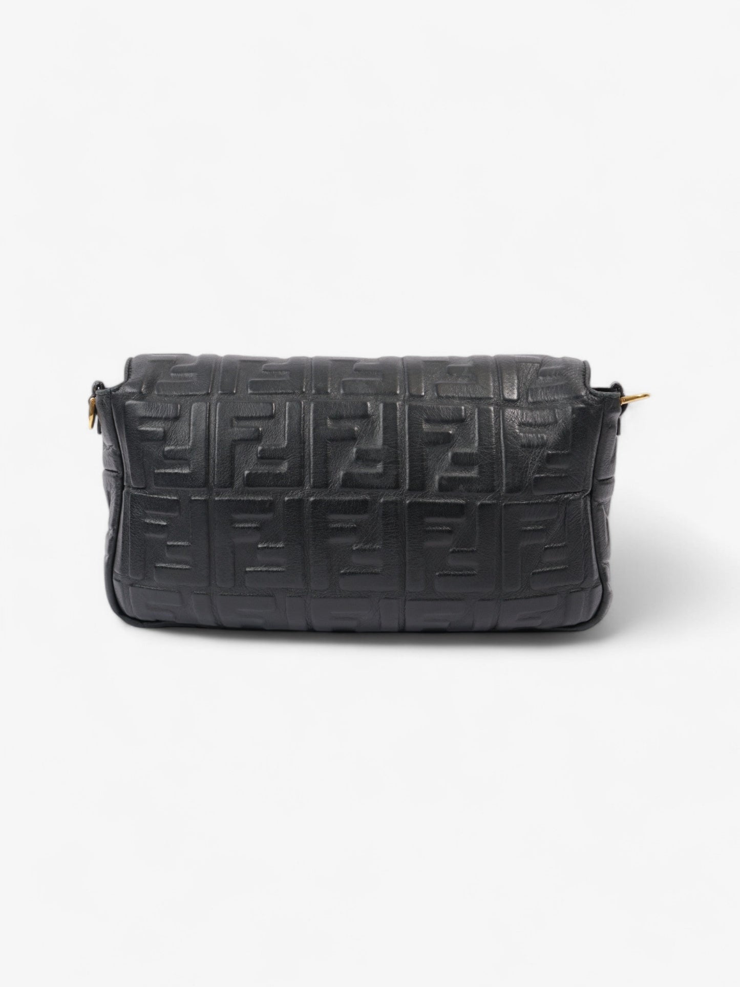 Fendi Baguette Black Lambskin Leather Large