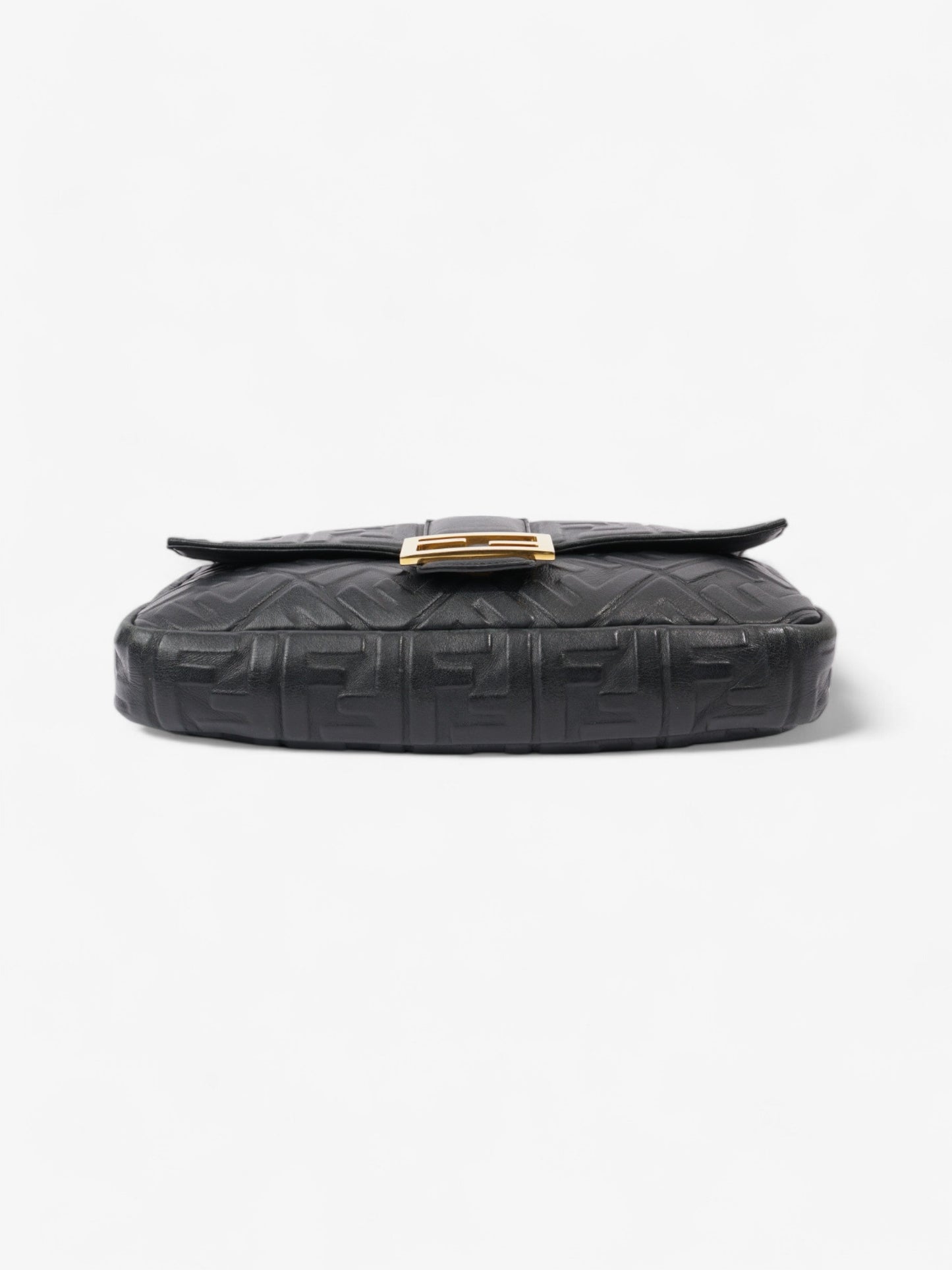 Fendi Baguette Black Lambskin Leather Large