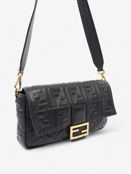 Fendi Baguette Black Lambskin Leather Large