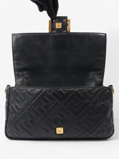 Fendi Baguette Black Lambskin Leather Large