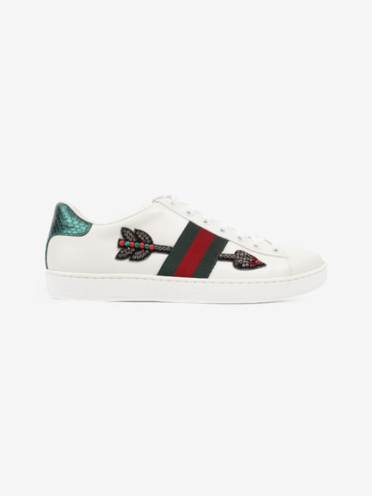 Gucci Ace Embroidered Sneakers  White  / Green / Red Leather EU 38.5 UK 5.5