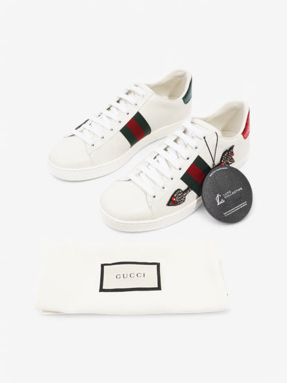Gucci Ace Embroidered Sneakers  White  / Green / Red Leather EU 38.5 UK 5.5