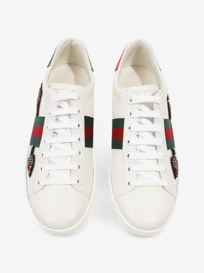 Gucci Ace Embroidered Sneakers  White  / Green / Red Leather EU 38.5 UK 5.5