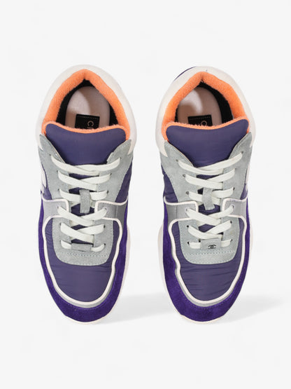 Chanel CC Logo Sneakers Blue / White / Orange Suede EU 39.5 UK 6.5