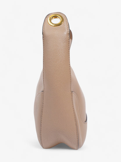 Prada Prada Zipped Hobo Taupe Calfskin Leather Beige Leather