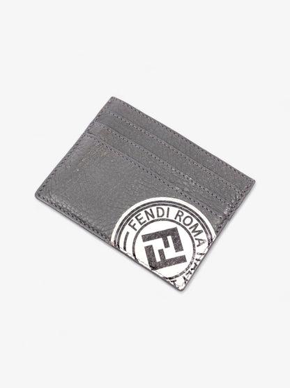 Fendi Roma Card Holder Charcoal / White Leather