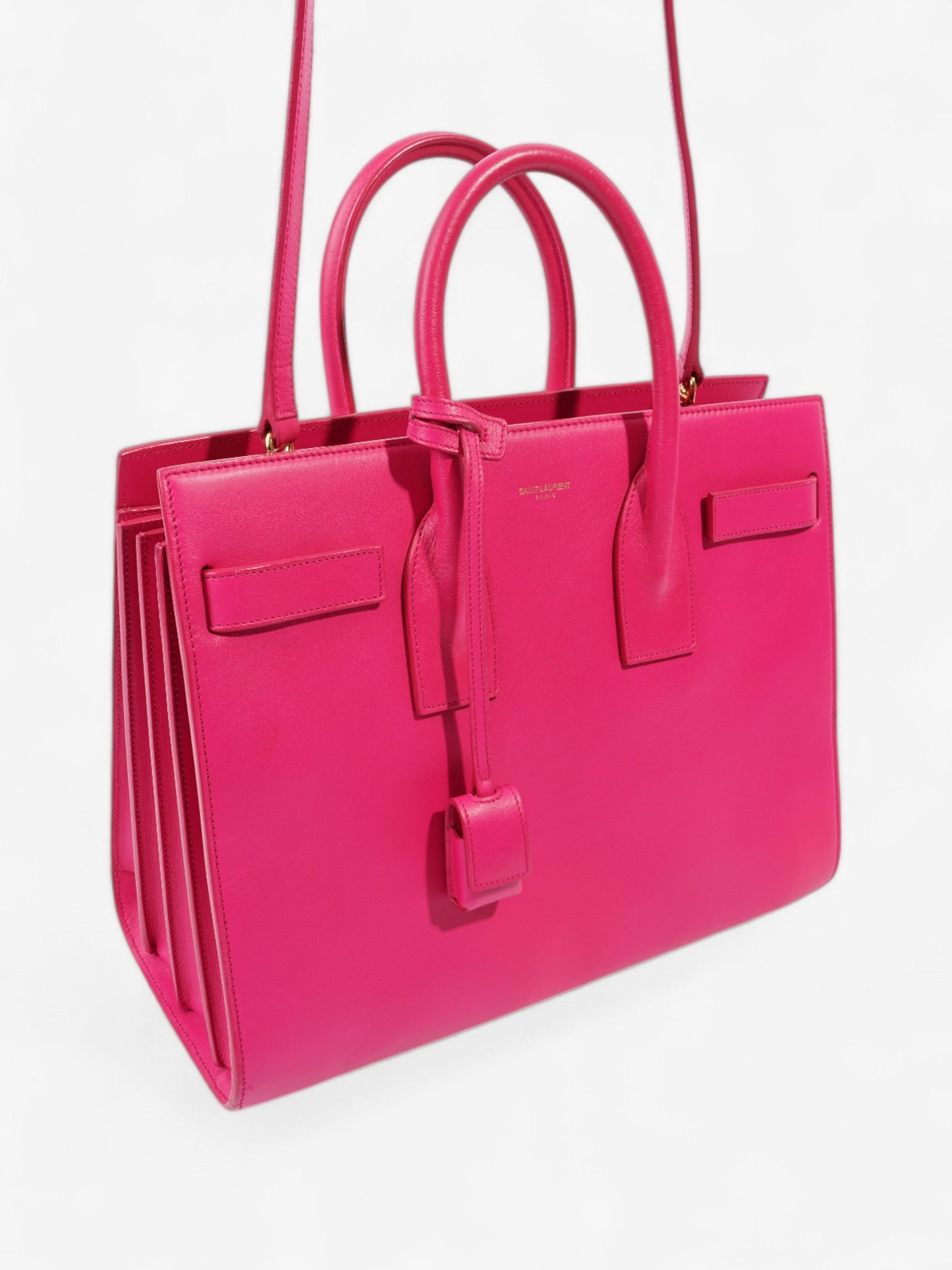 Saint Laurent Sac De Jour Hot Pink Calfskin Leather Small