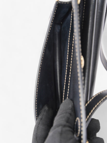 Burberry Horseferry Print Title Bag Beige / Black Canvas Mini
