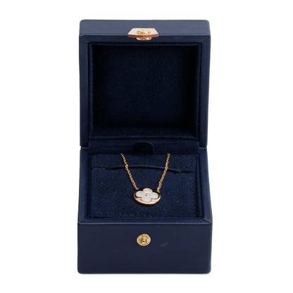 Louis Vuitton 18k Rose Gold & White Mother of Pearl Color Blossom Sun Pendant Necklace w/ Box