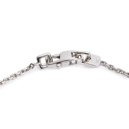 Louis Vuitton 18k White Gold Pave Diamond Heart Locket Pendant Necklace