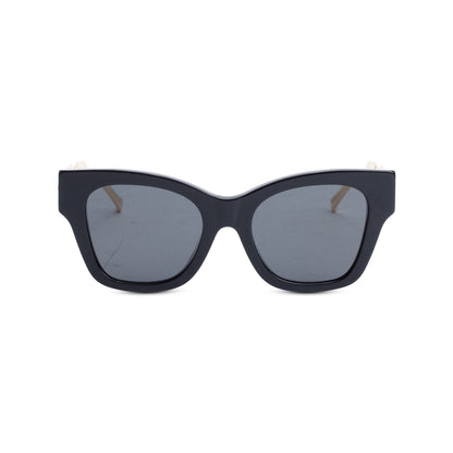 Louis Vuitton 2022 Z1631E Black Acetate Metal LV Edge Cat-Eye Sunglasses w/ Box & Case