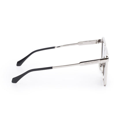 Louis Vuitton 2022 Z1815U Black Acetate  Silver Tone Cyclone Metal Sunglasses