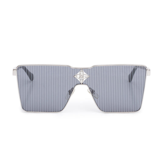 Louis Vuitton 2022 Z1815U Black Acetate  Silver Tone Cyclone Metal Sunglasses