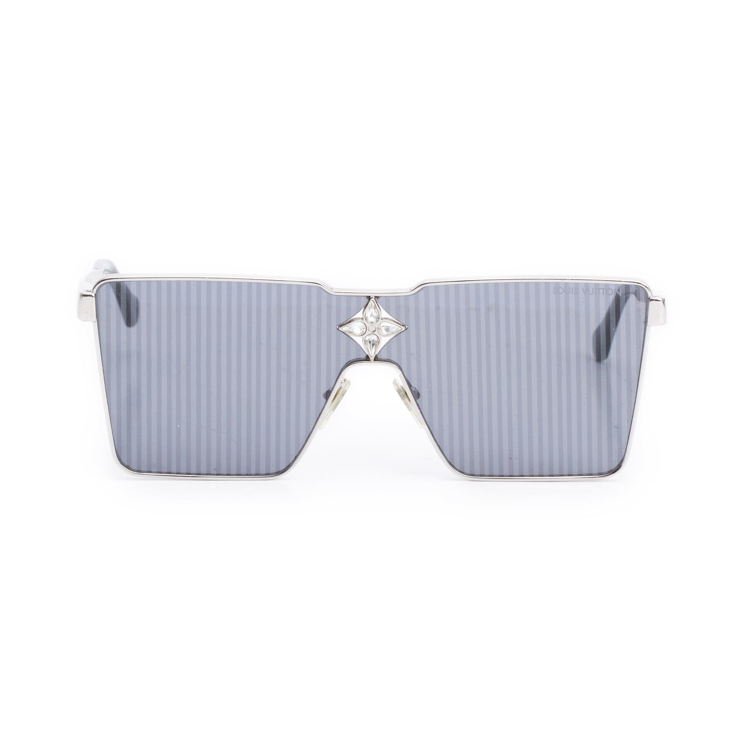 Louis Vuitton 2022 Z1815U Black Acetate  Silver Tone Cyclone Metal Sunglasses
