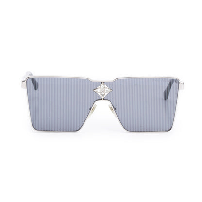 Louis Vuitton 2022 Z1815U Black Acetate  Silver Tone Cyclone Metal Sunglasses