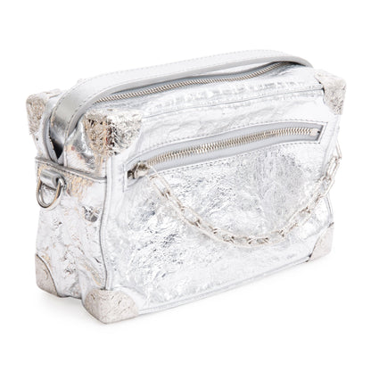 Louis Vuitton 2023 Silver Aluminum & Cowhide Leather Mini Soft Trunk Crushed Bag