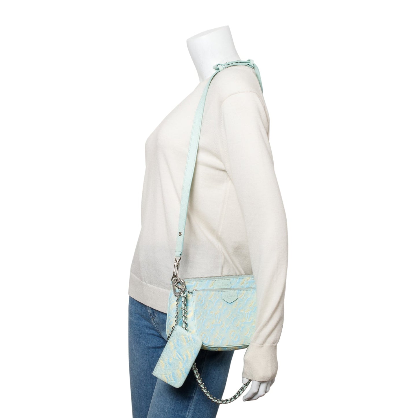 Louis Vuitton Water Green Monogram Empreinte Summer Stardust Multi-Pochette Accessoires w/ Straps