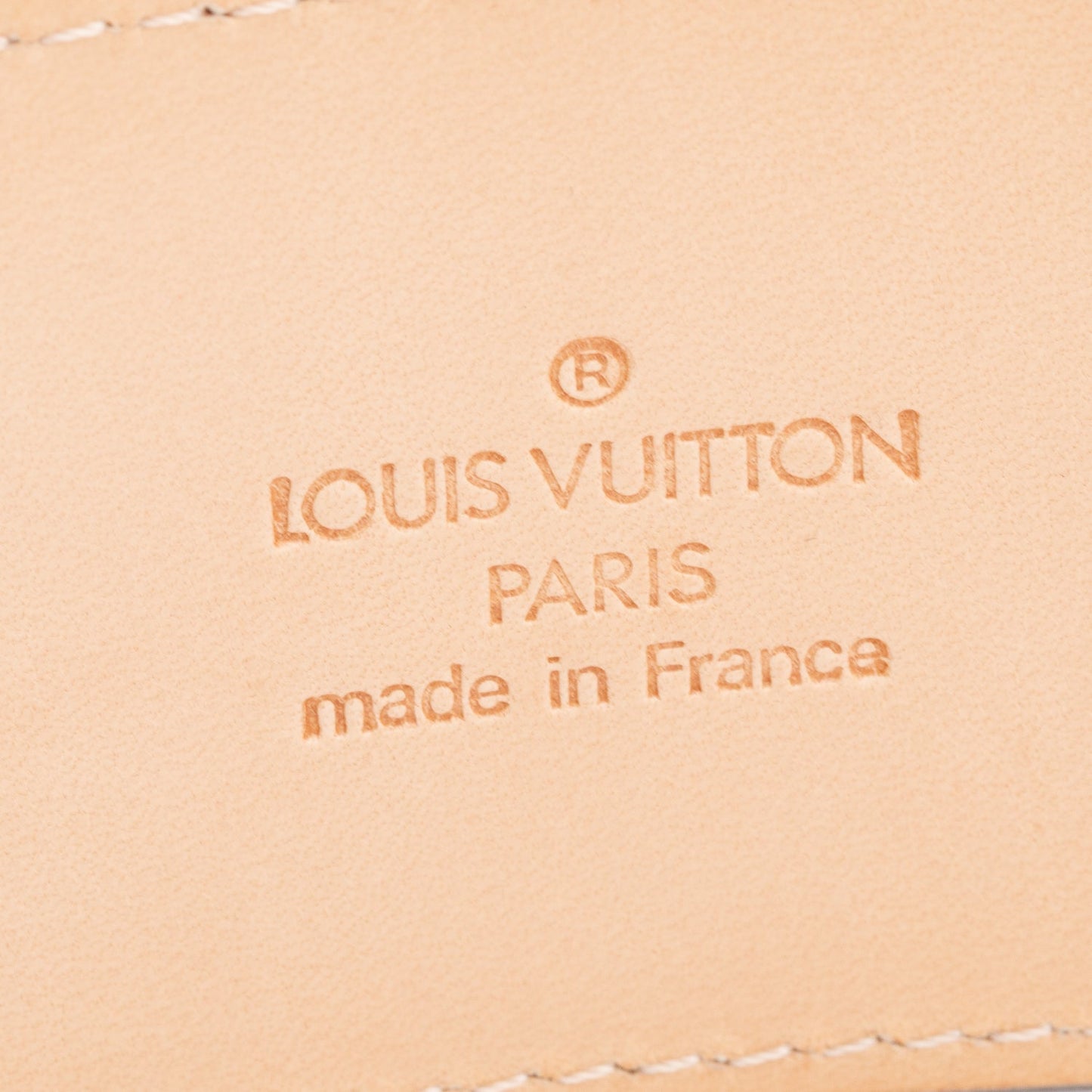 Louis Vuitton White Epi Leather And Resin Buckle Belt 90 36