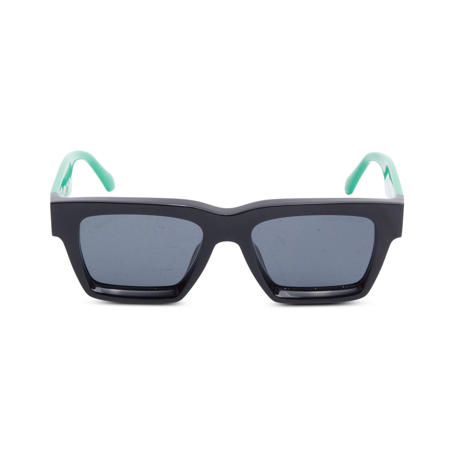 Louis Vuitton Z1556E Black/Green Acetate Pop Square Sunglasses w/ Box & Case