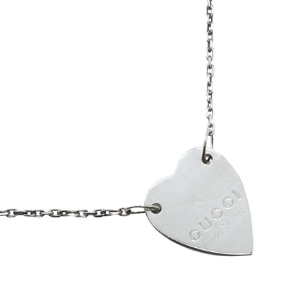 Gucci Trademark Heart Silver Necklace