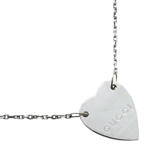 Gucci Trademark Heart Silver Necklace