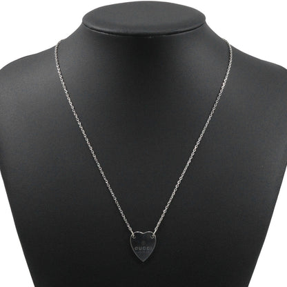 Gucci Trademark Heart Silver Necklace