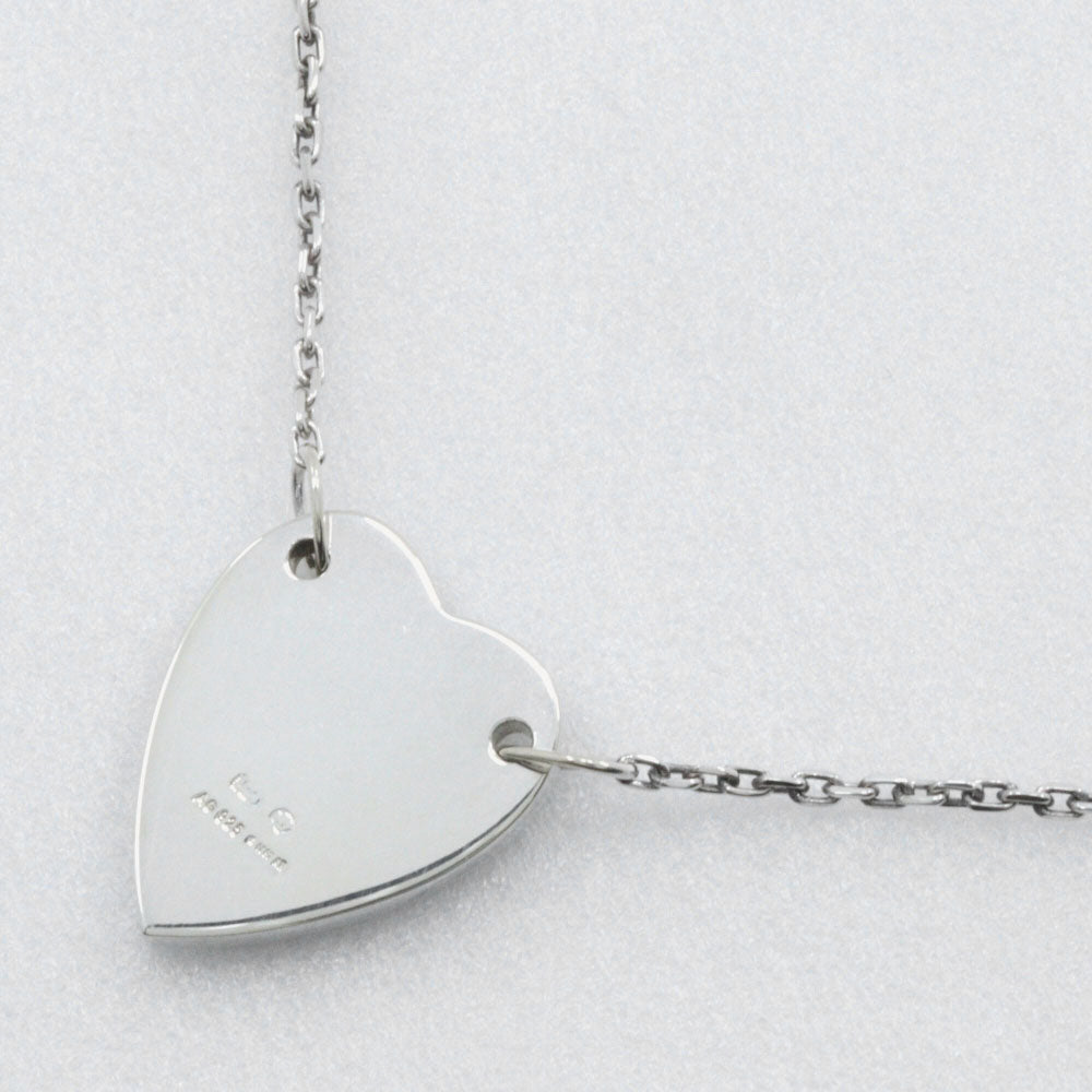 Gucci Trademark Heart Silver Necklace