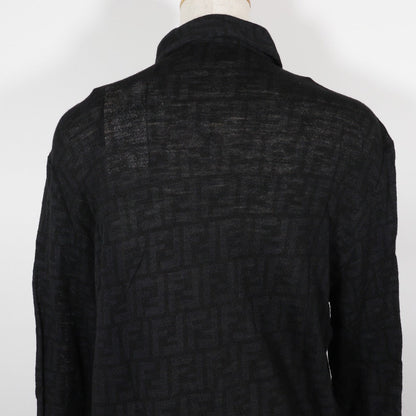 Fendi Wool Zucca Long Sleeve Shirt