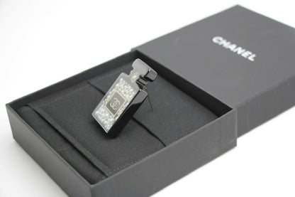 Chanel D18B Black Resin Bubble Perfume Bottle Brooch