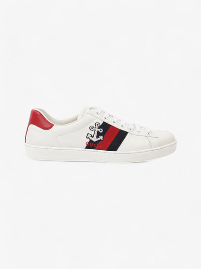 Gucci Ace Sneakers  White / Red / Blue Leather EU 43 UK 9