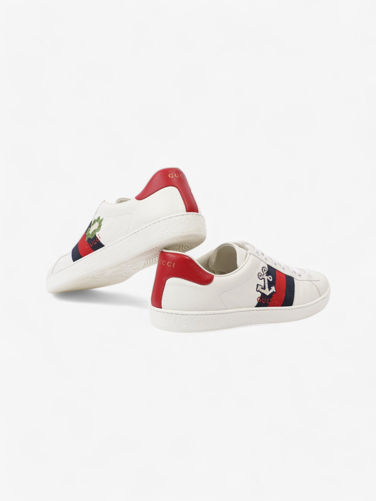 Gucci Ace Sneakers  White / Red / Blue Leather EU 43 UK 9