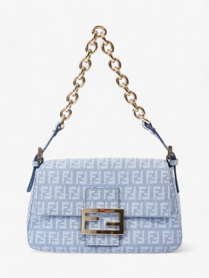 Fendi Mama Baguette Blue Canvas Mini