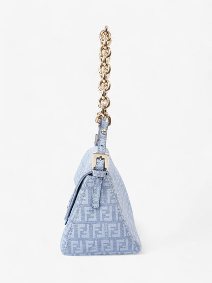 Fendi Mama Baguette Blue Canvas Mini