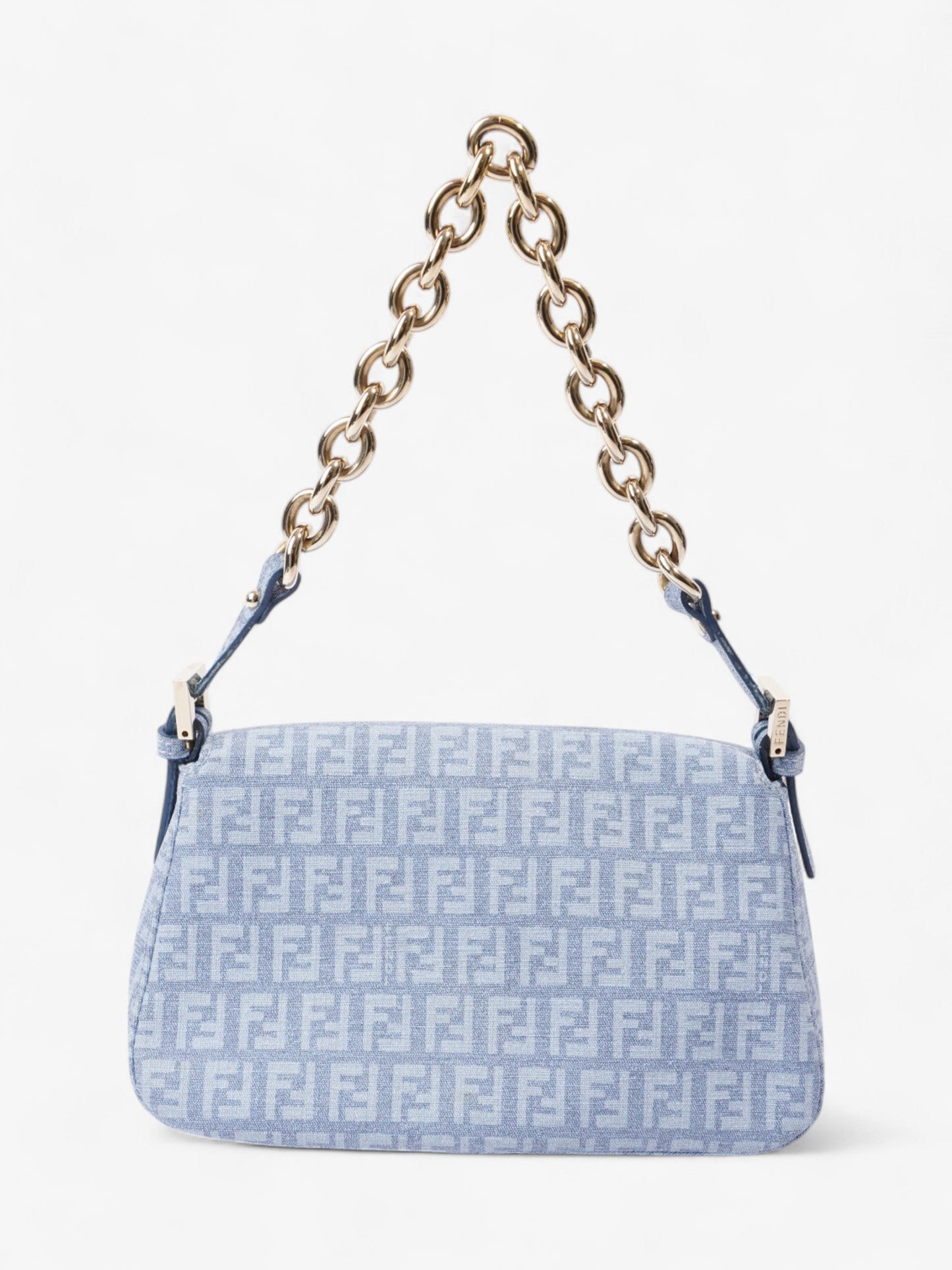 Fendi Mama Baguette Blue Canvas Mini