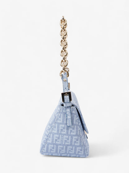 Fendi Mama Baguette Blue Canvas Mini
