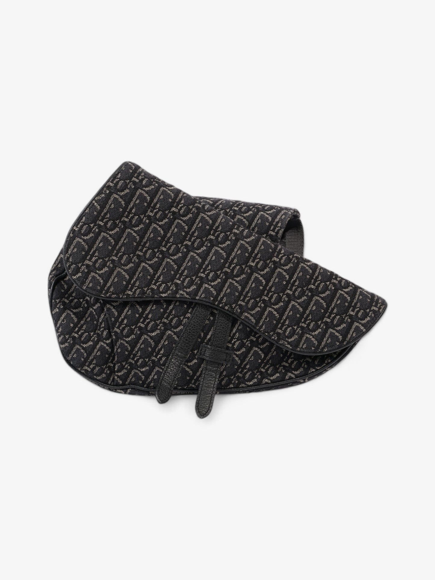 Christian Dior Saddle Bag Black Oblique Canvas