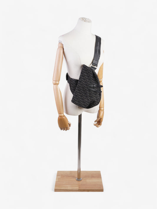 Christian Dior Saddle Bag Black Oblique Canvas